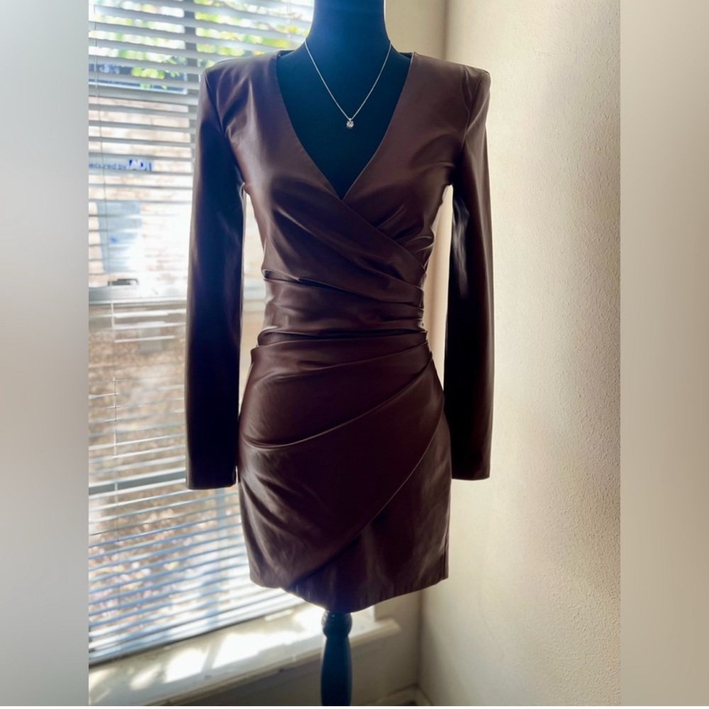 Zara Chocolate Brown Mini Dress - Picture 4 of 15